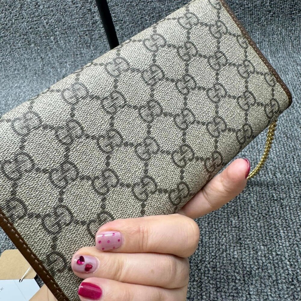 100% Authentic GUCCI Horsebit Chain Wallet Shoulder Bag - Picture 2 of 11